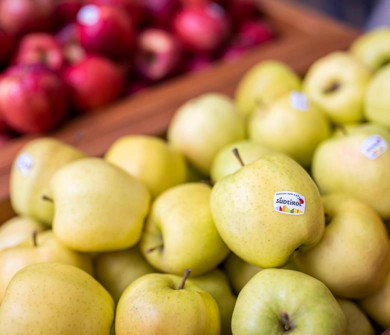 Frische Südtiroler Äpfel von der Obstgenossenschaft Mivor in Latsch