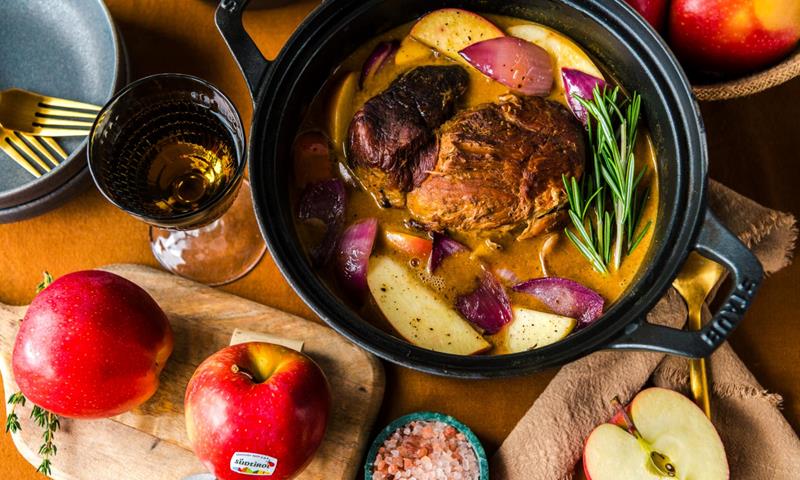 Geschmorter Schweinebraten mit Südtiroler Apfel g.g.A.